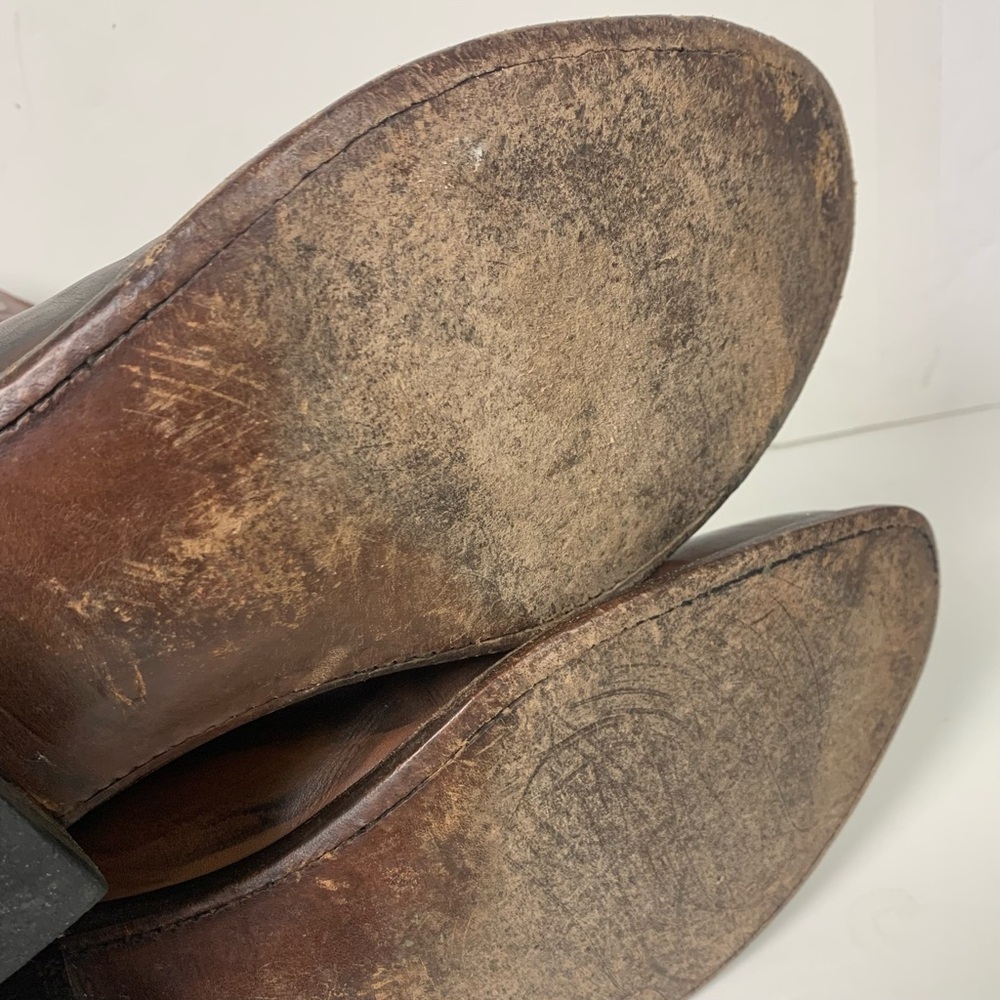Lucchese M1004.R4 Ranch Hand Leather Boots Men Size 13D Handmade Western Cowboy - Picture 9 of 16